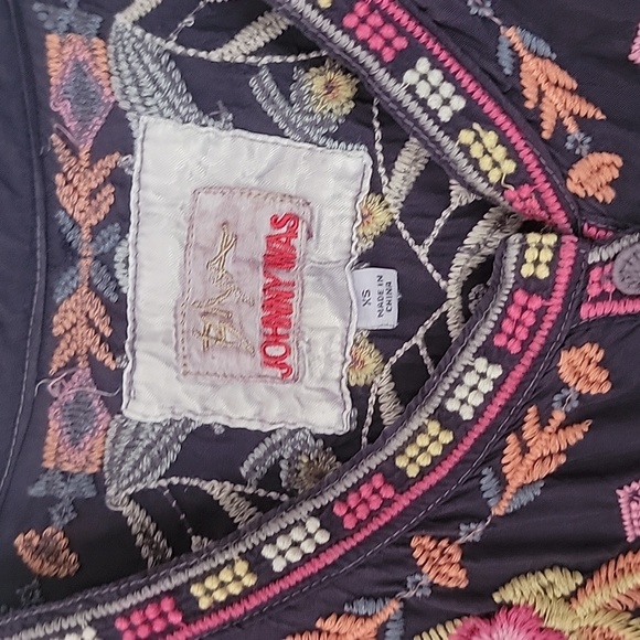 Biya By Johnny Was tunic shirt Top embroidery xs bohemian boho - Picture 6 of 9